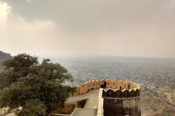 Beautiful view of Jaipur city from watch tower of Nahargarh Fort